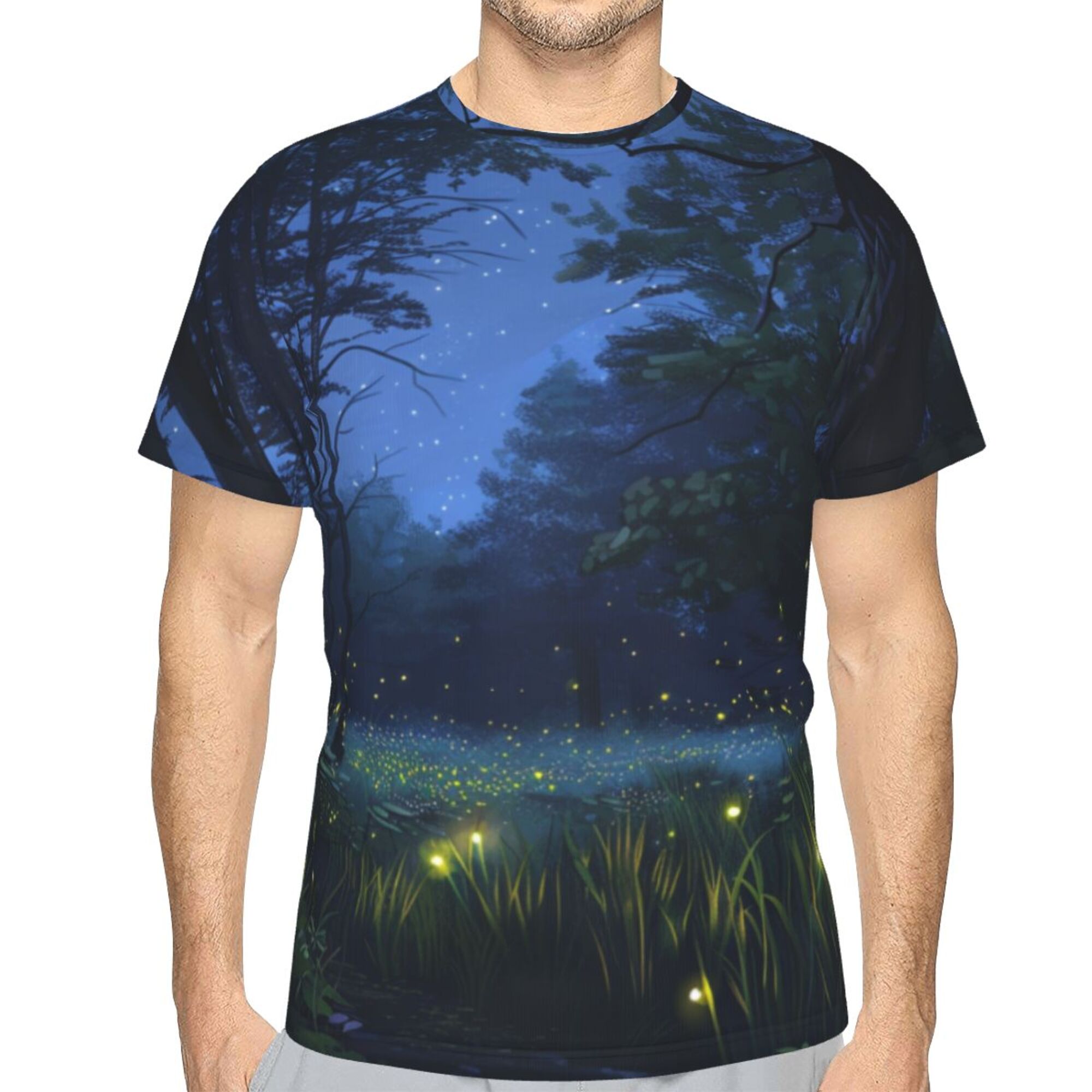 Enchanted Night Firefly Short Sleeve T-Shirt