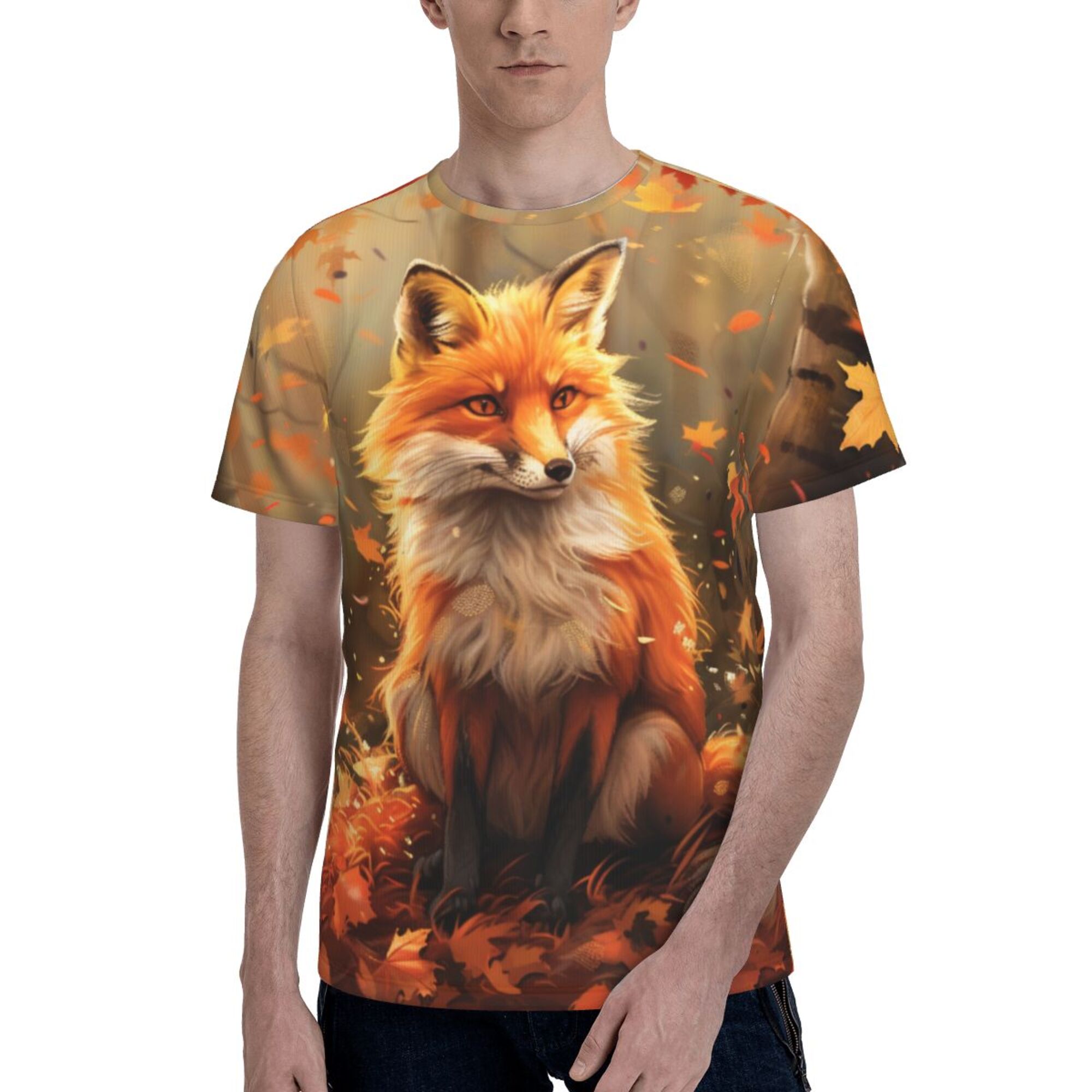 Autumn Red Fox Short Sleeve T-Shirt