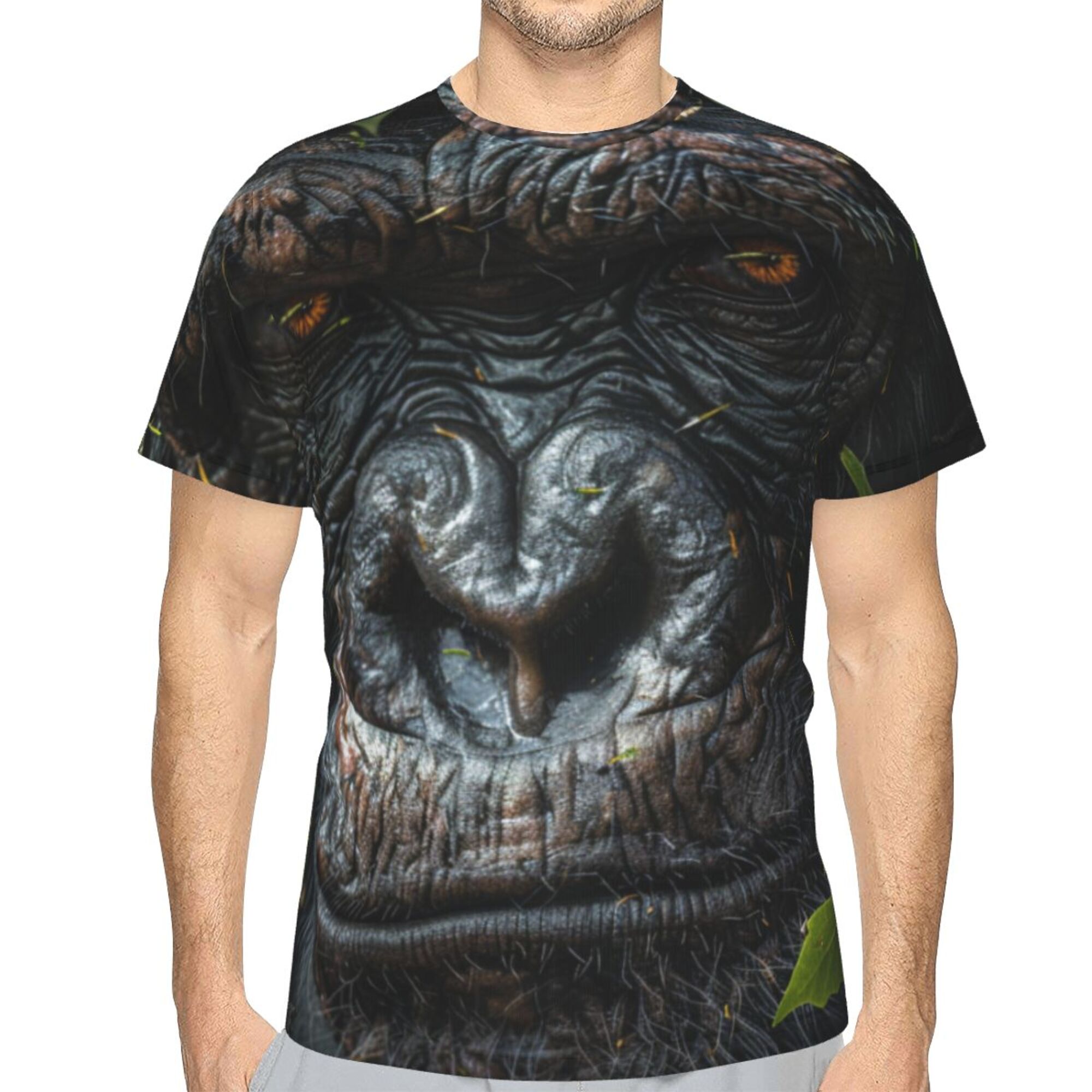 Black Gorilla Gaze Short Sleeve T-Shirt