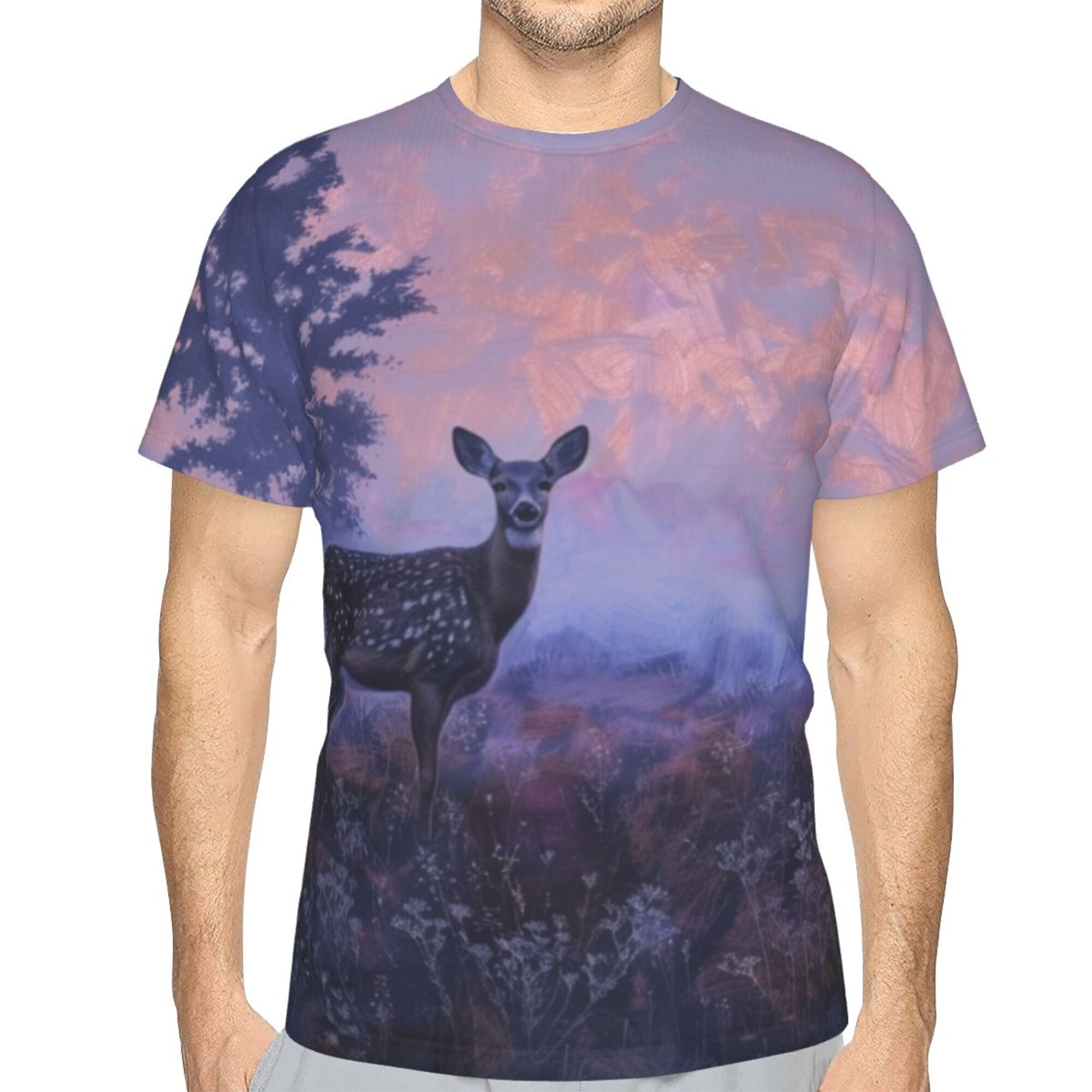 Men's Enchanted Forest Deer Graphic T-Shirt