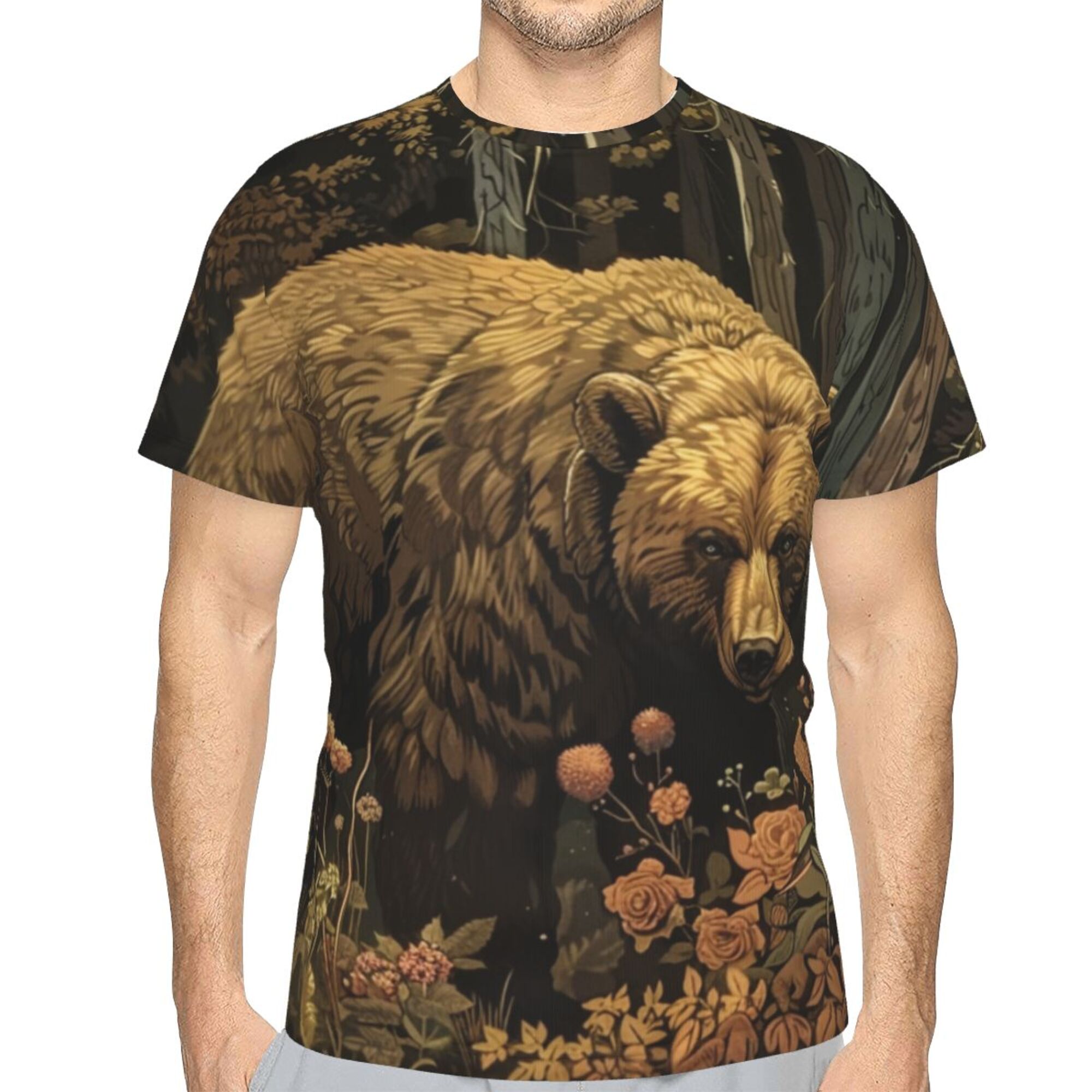 Men's Forest Bear Graphic T-Shirt