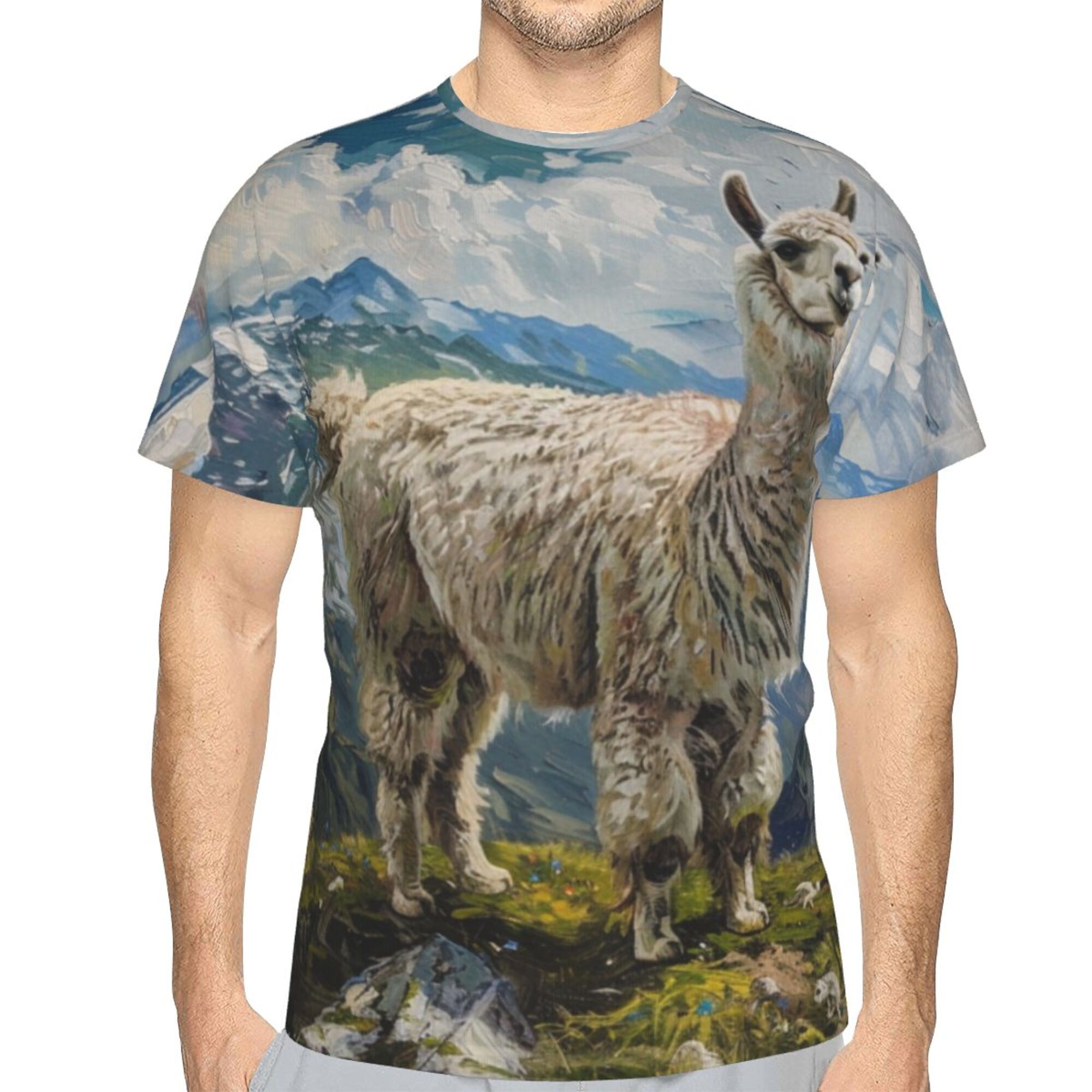 Full Print Llama T-Shirt