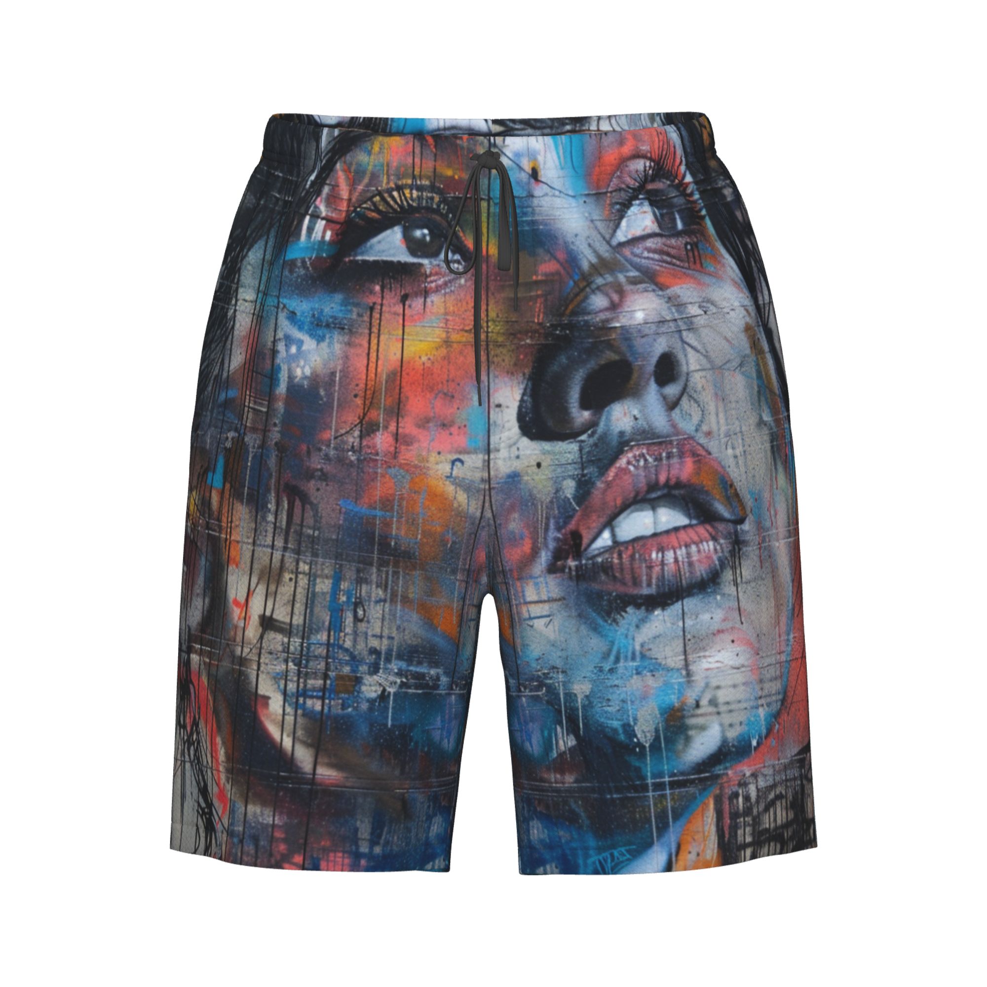 Artistic Portrait Pattern Men's Casual Shorts