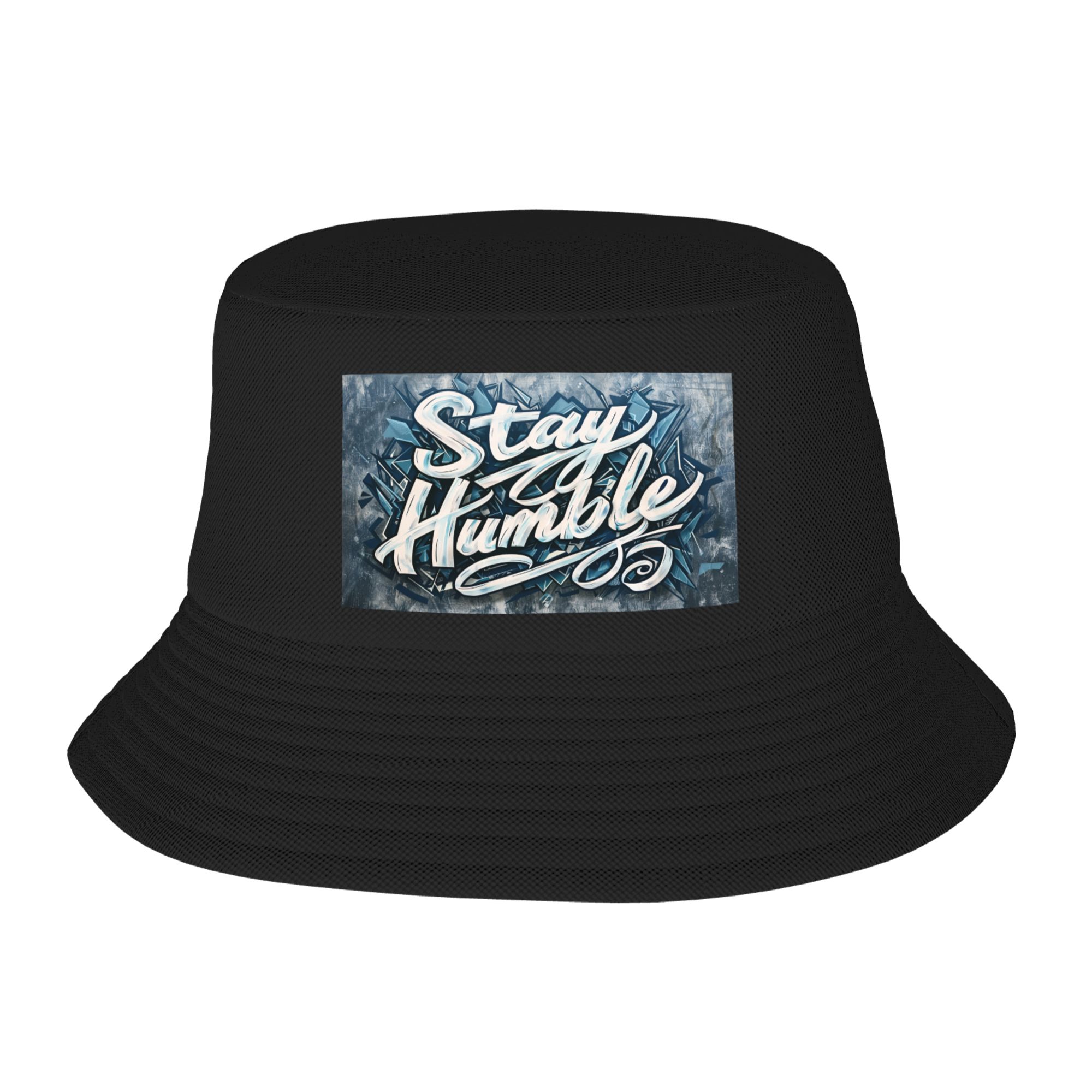 Black "Stay Humble" Graphic Bucket Hat